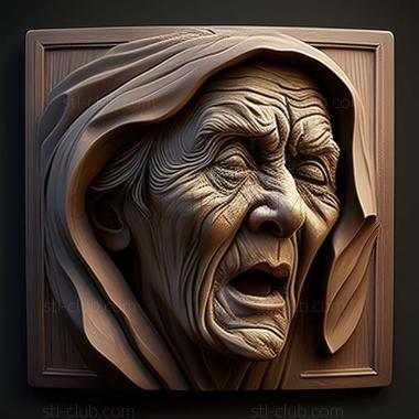 3D мадэль Бетти МакГрегор, американская художница. (STL)